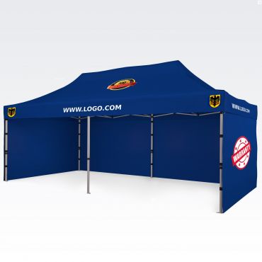 Tente pop-up pour roadshow en plein air